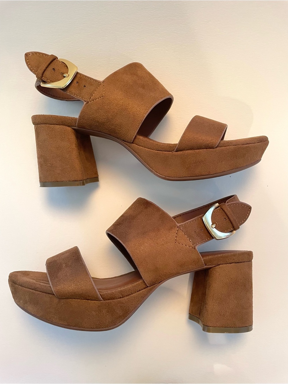 Aerosoles Tan Suede Sing Backs with Block Heel - Picture 5 of 9